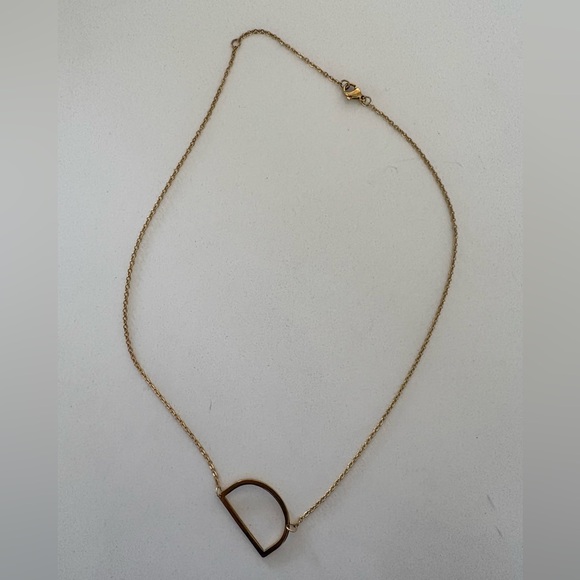 Gold Initial “D” Necklace - Picture 1 of 5